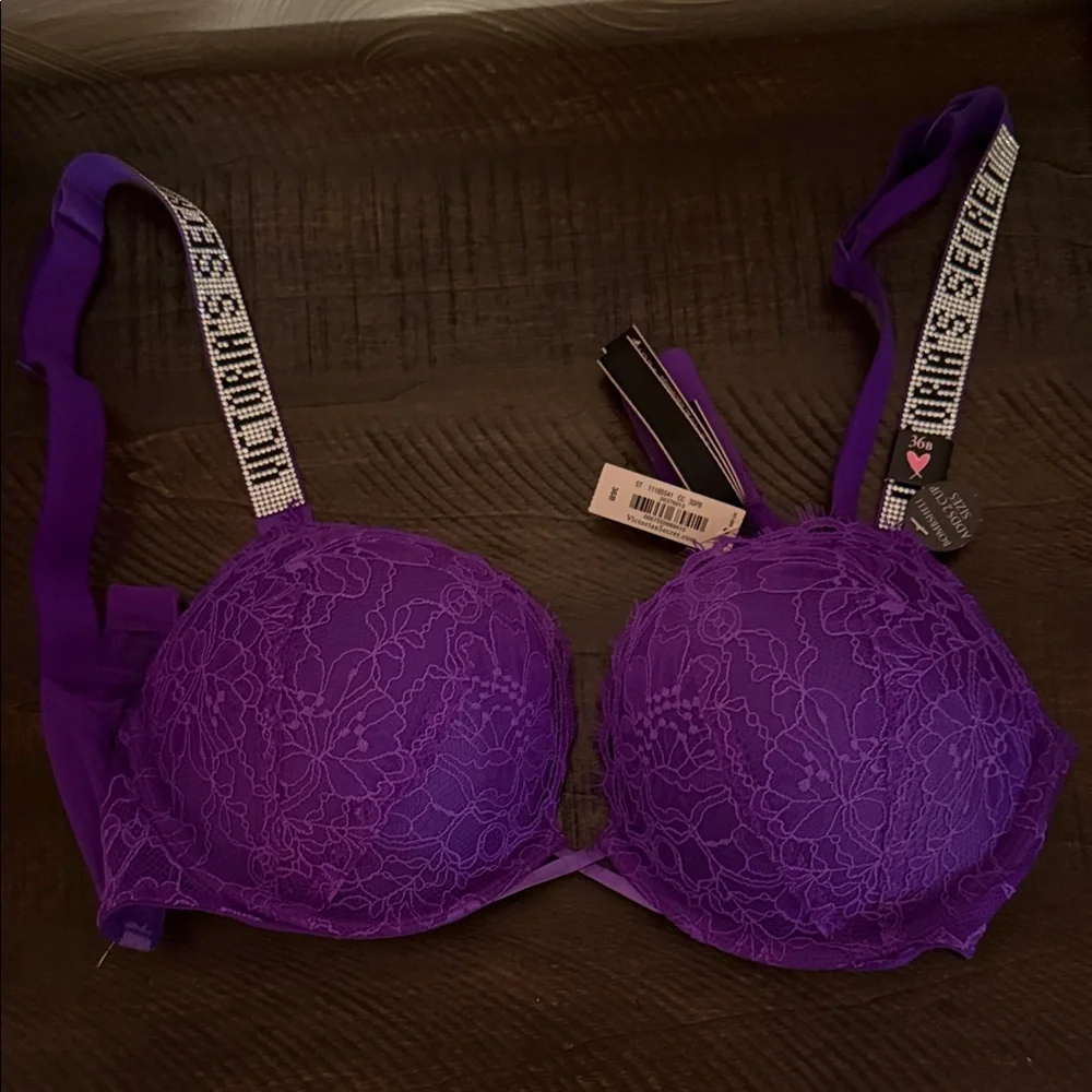 Victoria's Secret Purple Lace Full Coverage Bra - Picture 1 of 2